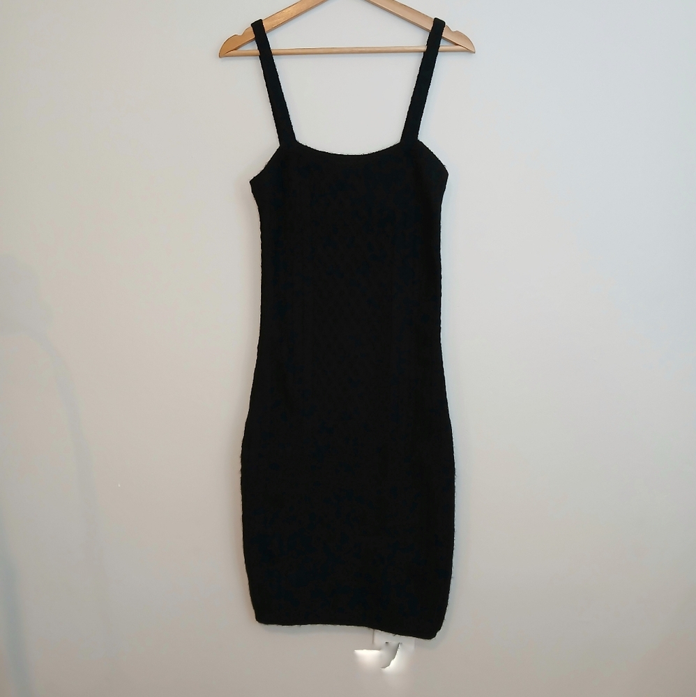 House of Harlow 1960 NWOT Knit Sweater Dress Black Size Small